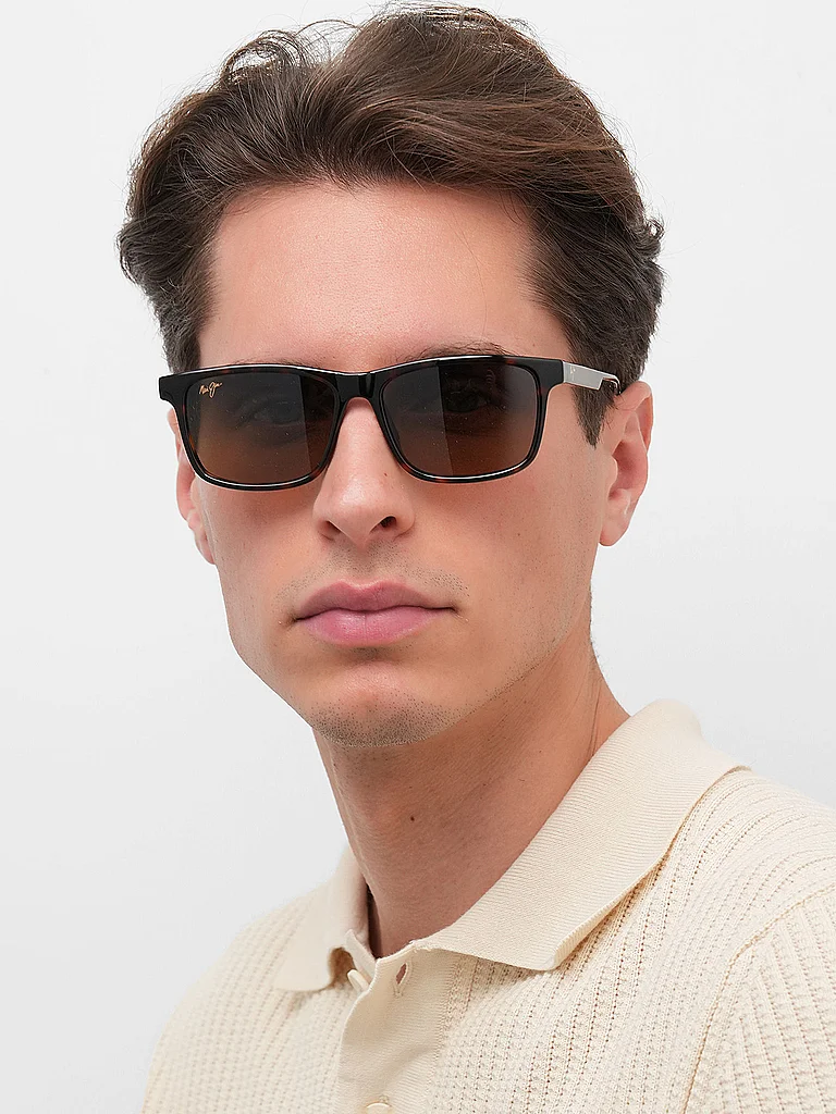Maui Jim Lunettes De Soleil Polarisées Okina Shiny Dark Havana HCL® Bronze/CAT2 Homme 2